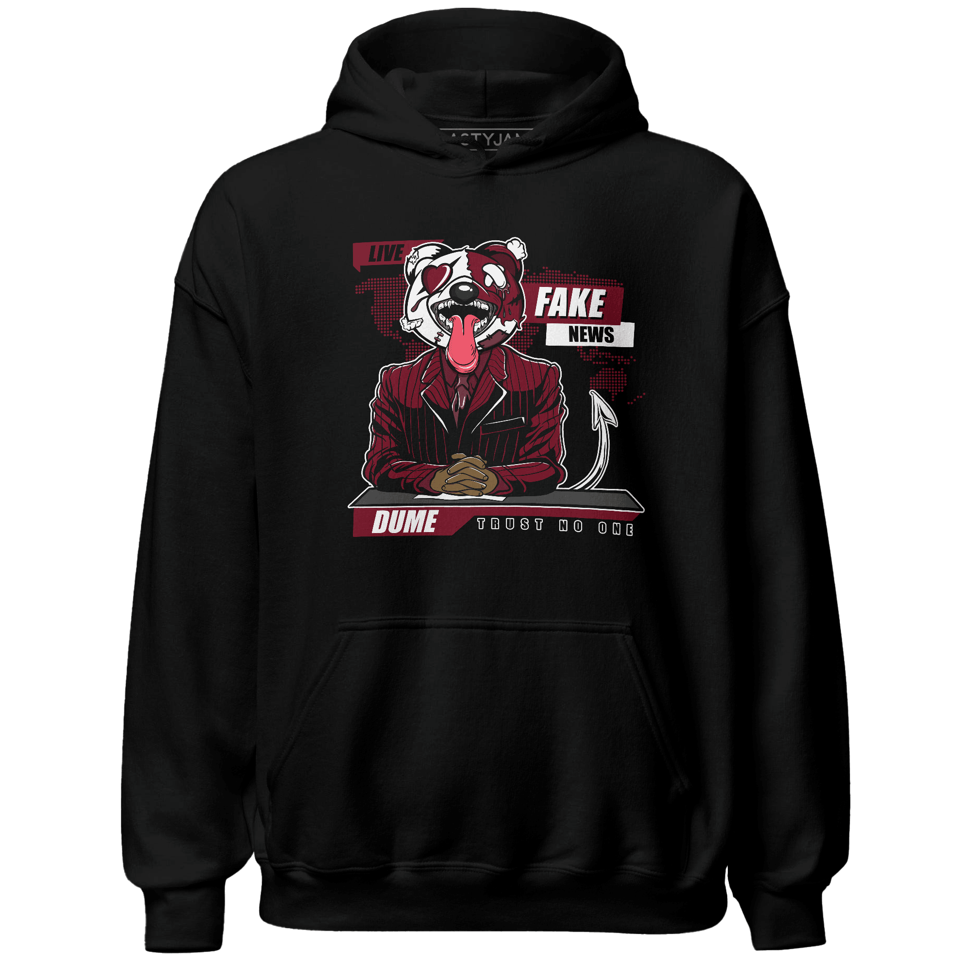 High White Team Red 1s Hoodie Match News Presenter BER - NastyJamz