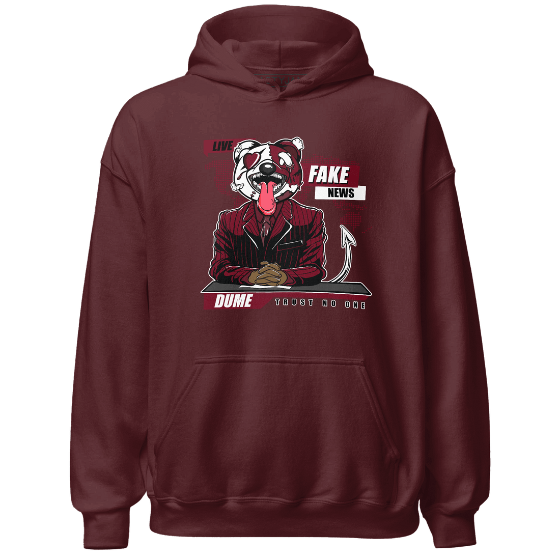 High White Team Red 1s Hoodie Match News Presenter BER - NastyJamz