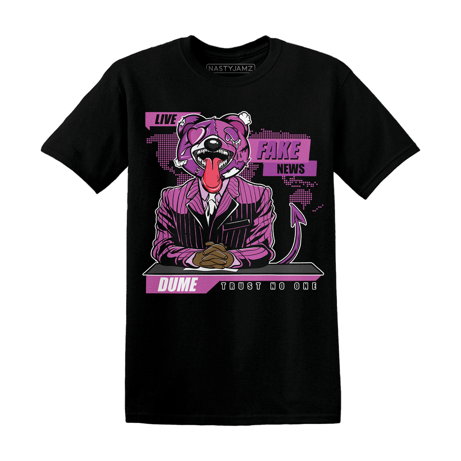 GS Hyper Violet 4s T Shirt Match News Presenter BER - NastyJamz