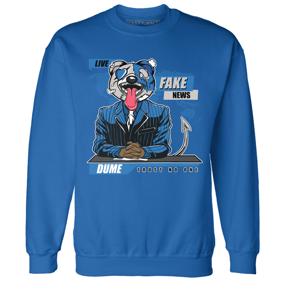 Industrial Blue 4s Sweatshirt Match News Presenter BER - NastyJamz