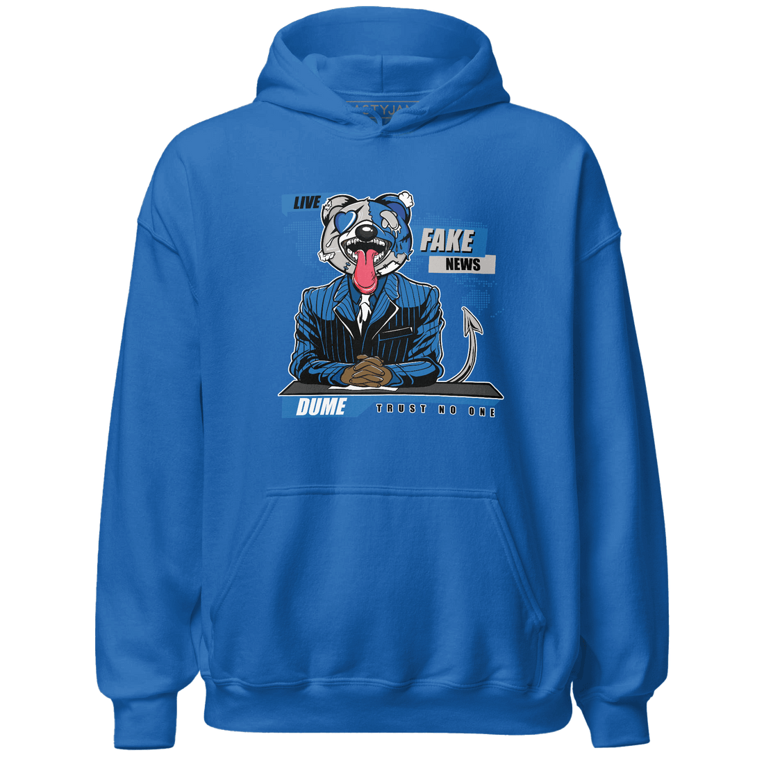 Industrial Blue 4s Hoodie Match News Presenter BER - NastyJamz