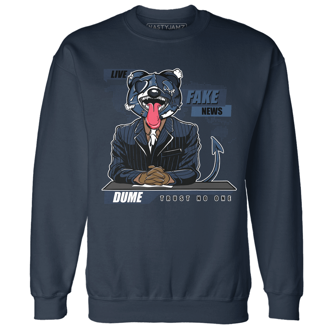 AM 1 86 Jackie Robinson Sweatshirt Match News Presenter BER - NastyJamz