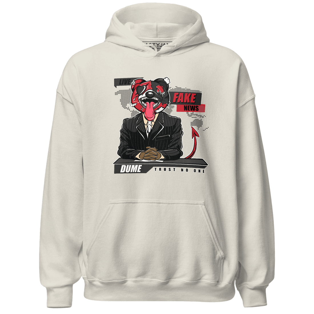 Jumman Jack University Red Hoodie Match News Presenter BER - NastyJamz