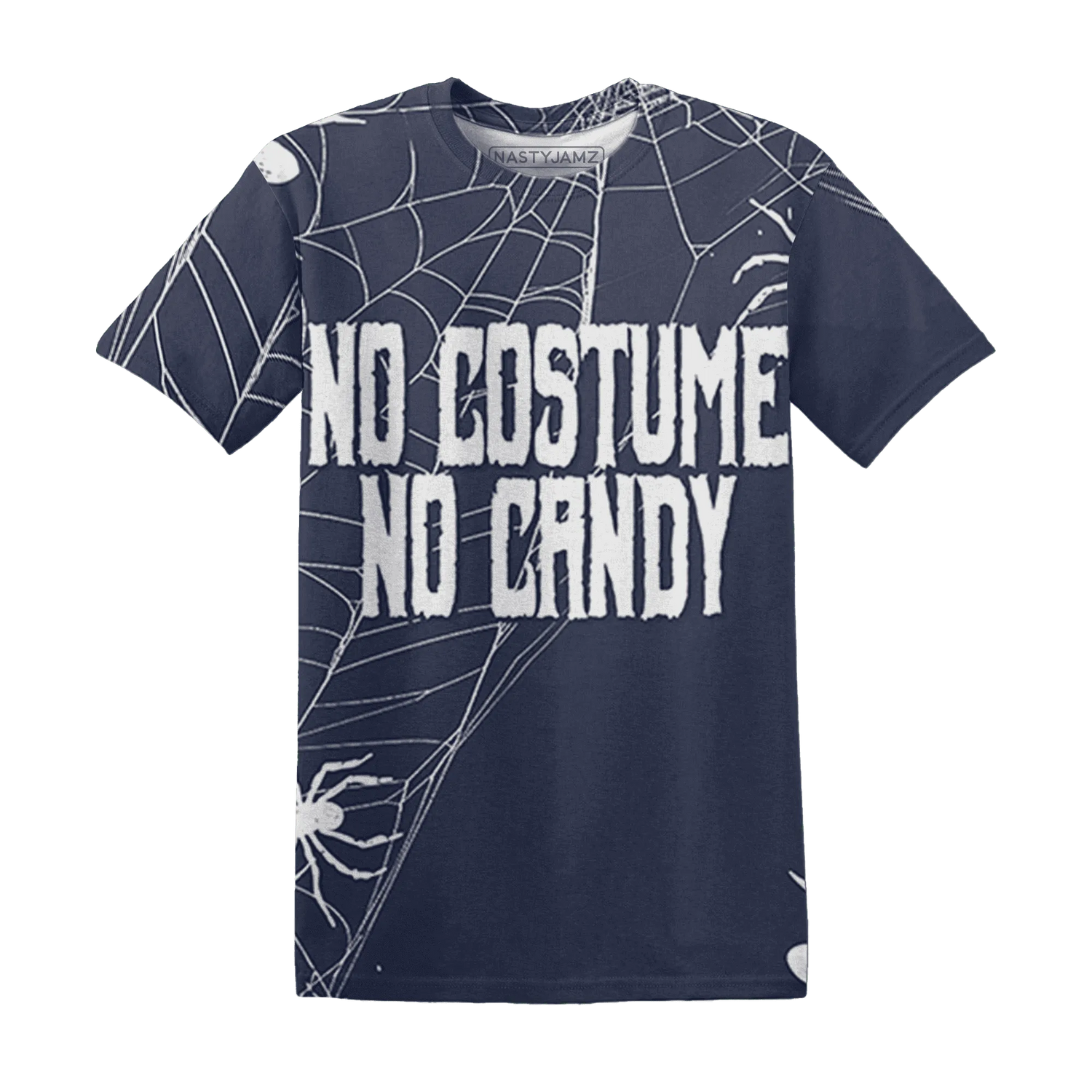 VaporMax-Plus-Midnight-Navy-White-Metallic-Silver-NastyJamz-T-Shirt-Match-No-Costume-No-Candy-3D