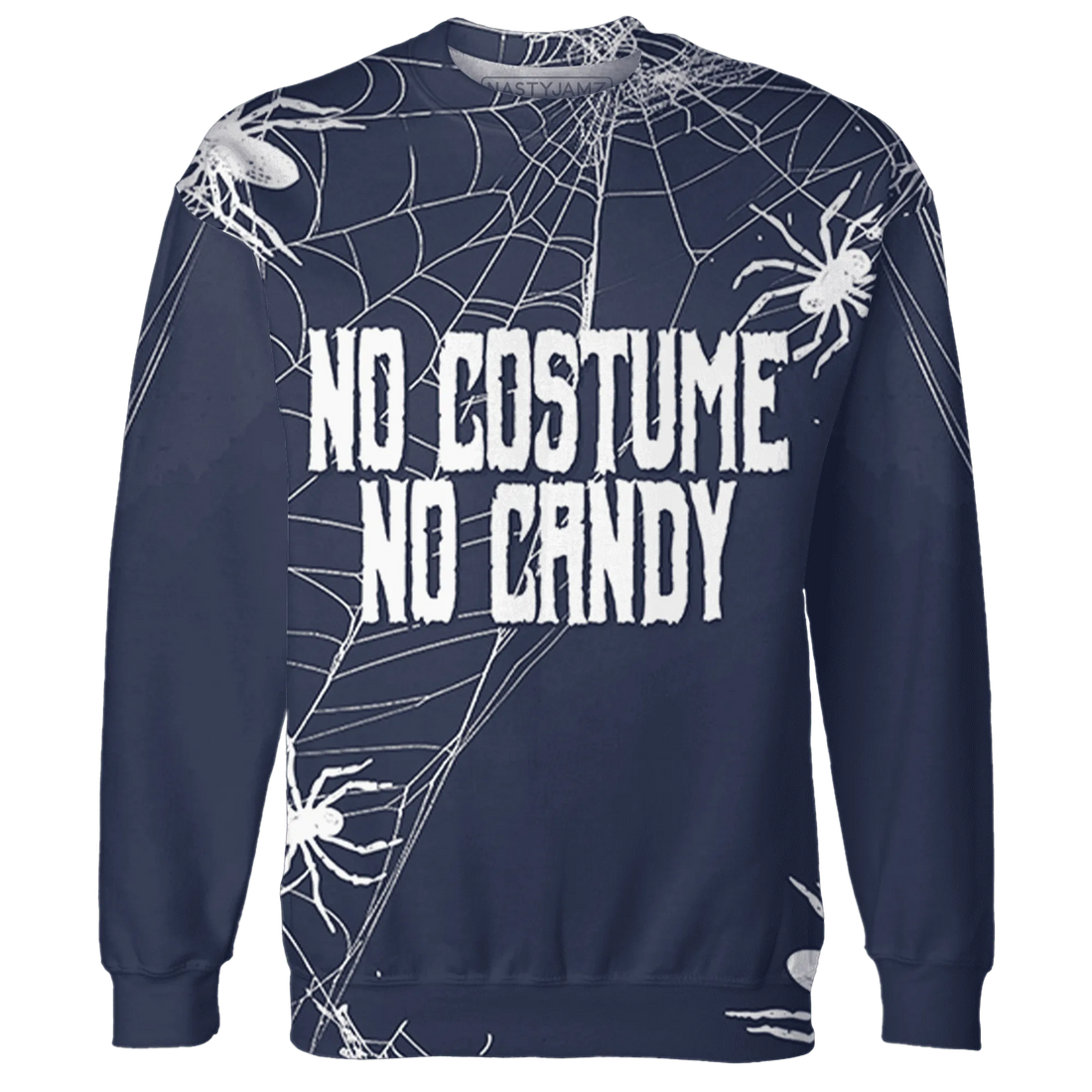VaporMax-Plus-Midnight-Navy-White-Metallic-Silver-NastyJamz-Sweatshirt-Match-No-Costume-No-Candy-3D