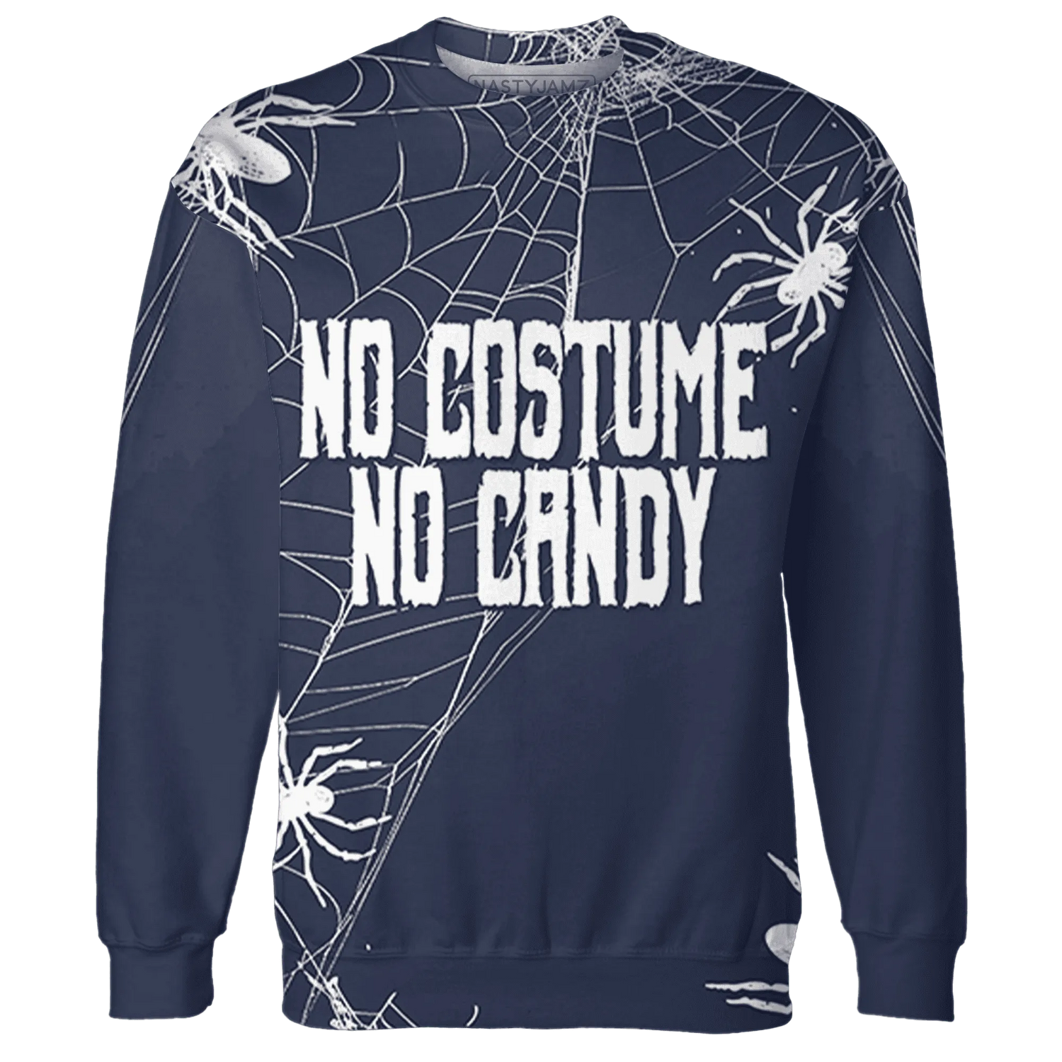 VaporMax-Plus-Midnight-Navy-White-Metallic-Silver-NastyJamz-Sweatshirt-Match-No-Costume-No-Candy-3D