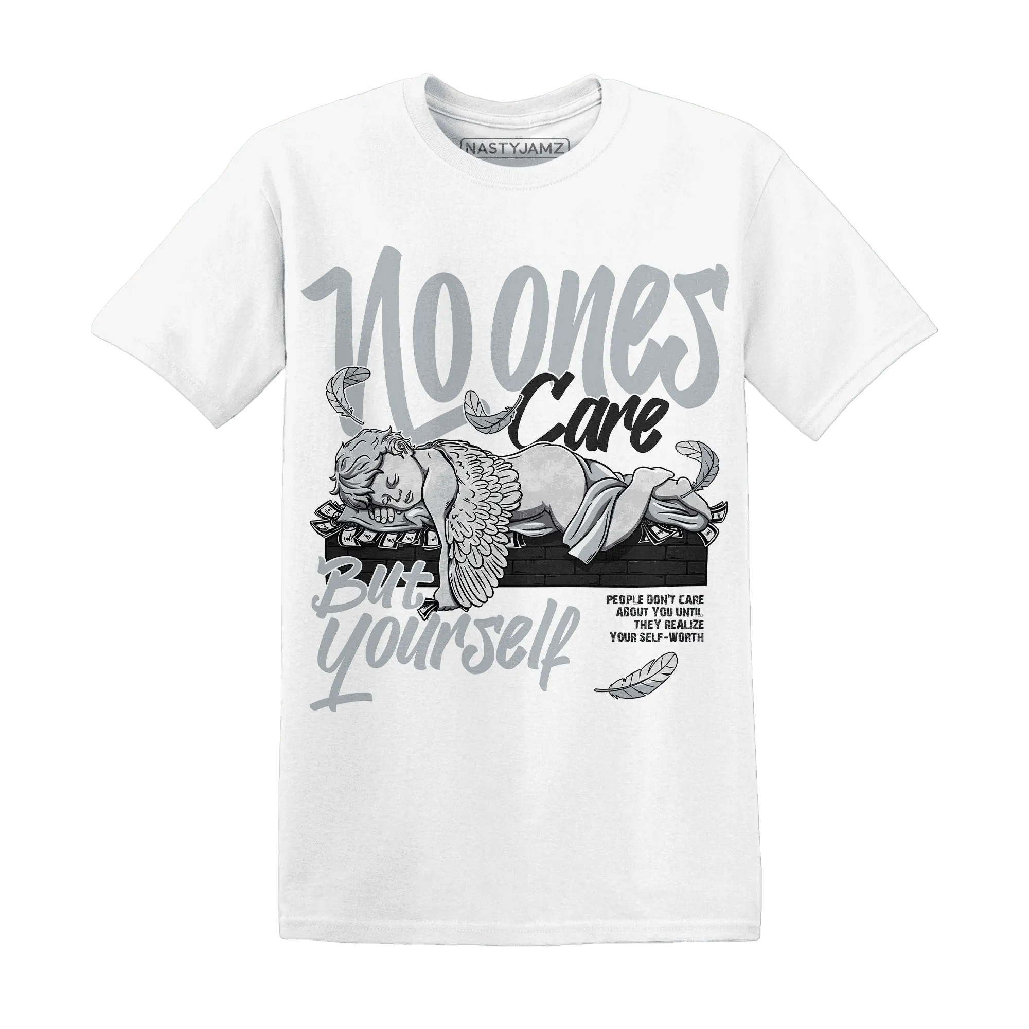 Wolf-Grey-12s-NastyJamz-T-Shirt-Match-No-Ones-Care