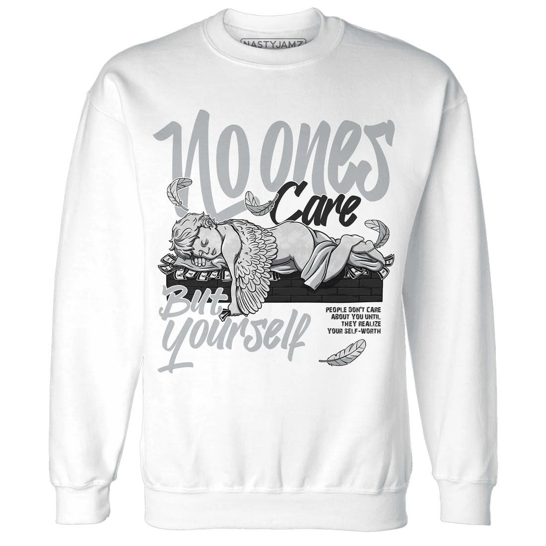 Wolf-Grey-12s-NastyJamz-Sweatshirt-Match-No-Ones-Care