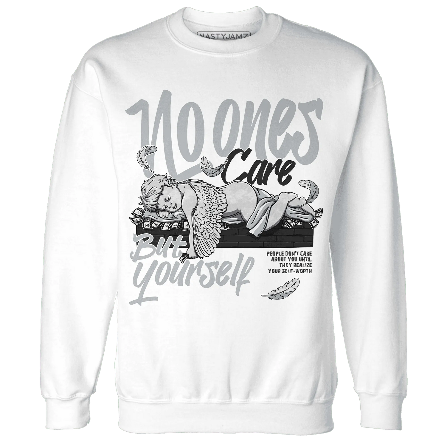 Wolf-Grey-12s-NastyJamz-Sweatshirt-Match-No-Ones-Care