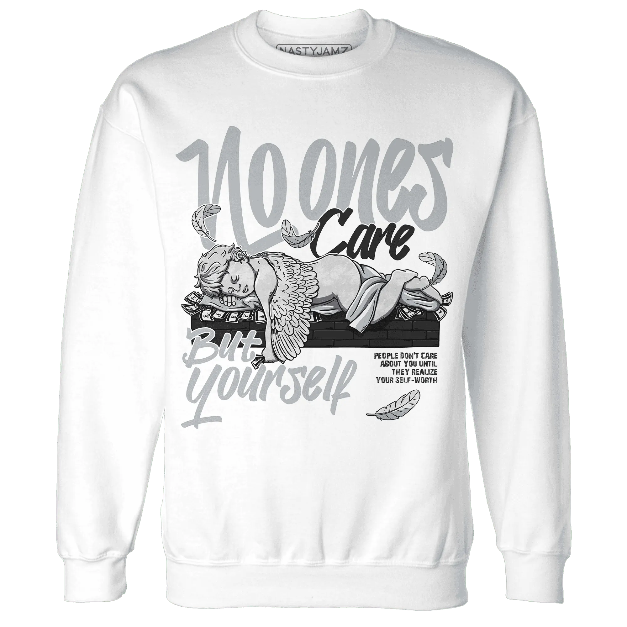 Wolf-Grey-12s-NastyJamz-Sweatshirt-Match-No-Ones-Care