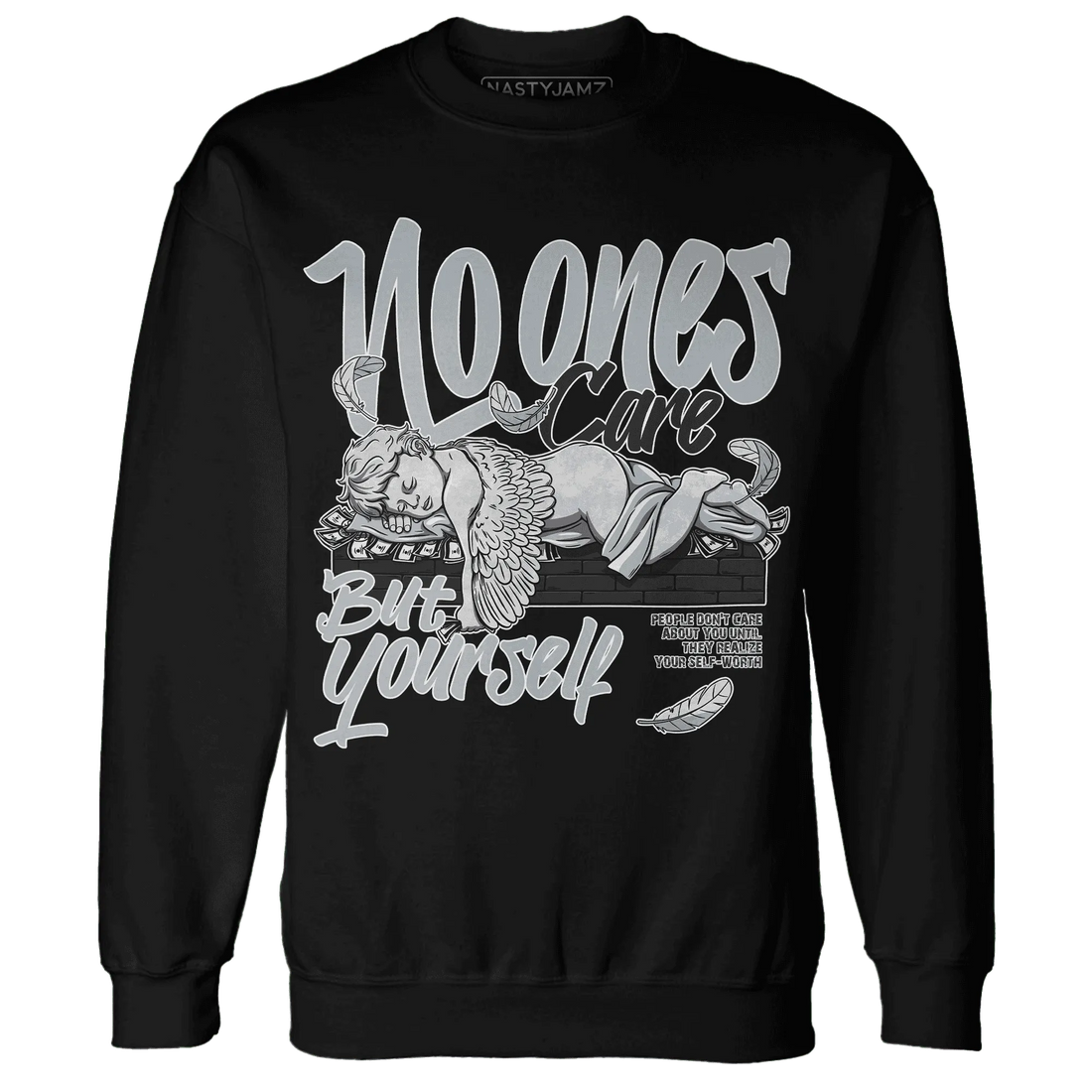 Wolf-Grey-12s-NastyJamz-Sweatshirt-Match-No-Ones-Care
