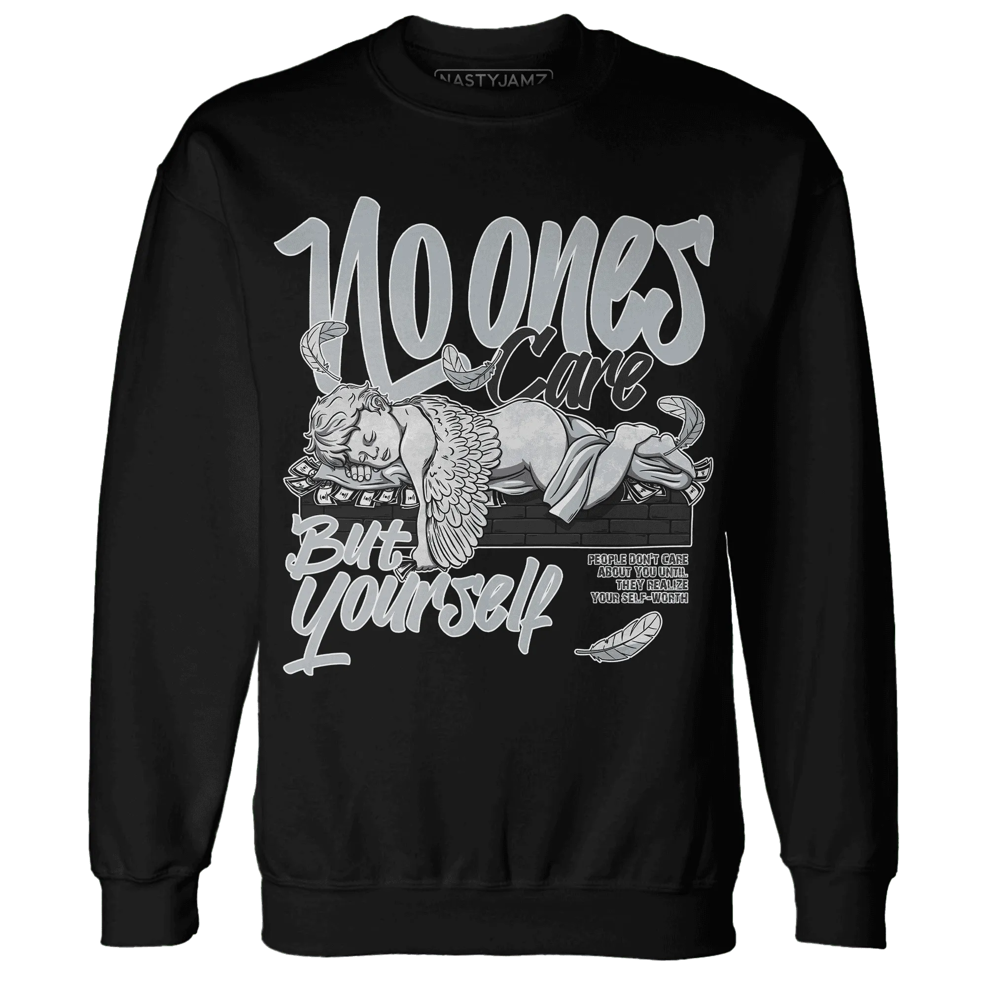 Wolf-Grey-12s-NastyJamz-Sweatshirt-Match-No-Ones-Care