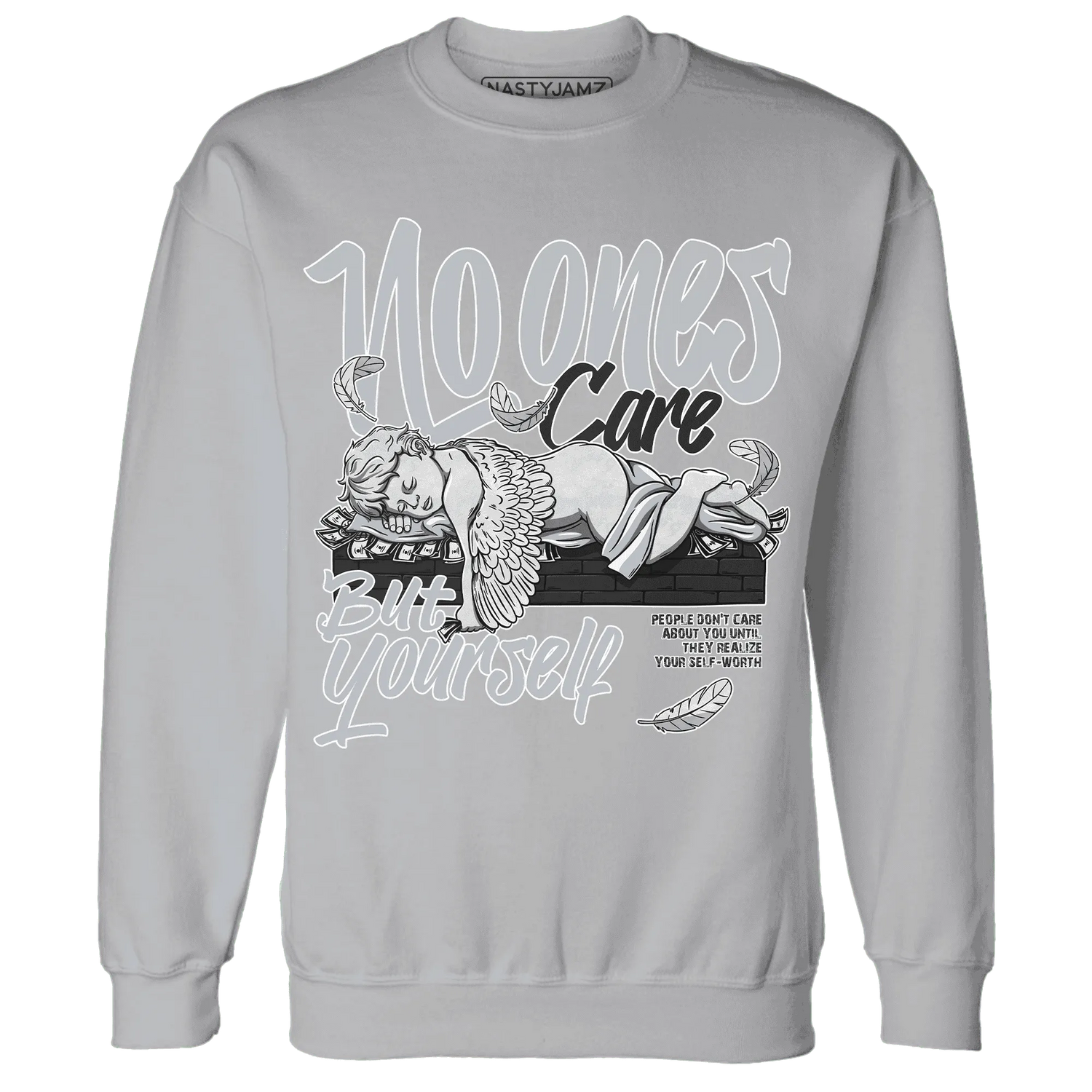 Wolf-Grey-12s-NastyJamz-Sweatshirt-Match-No-Ones-Care