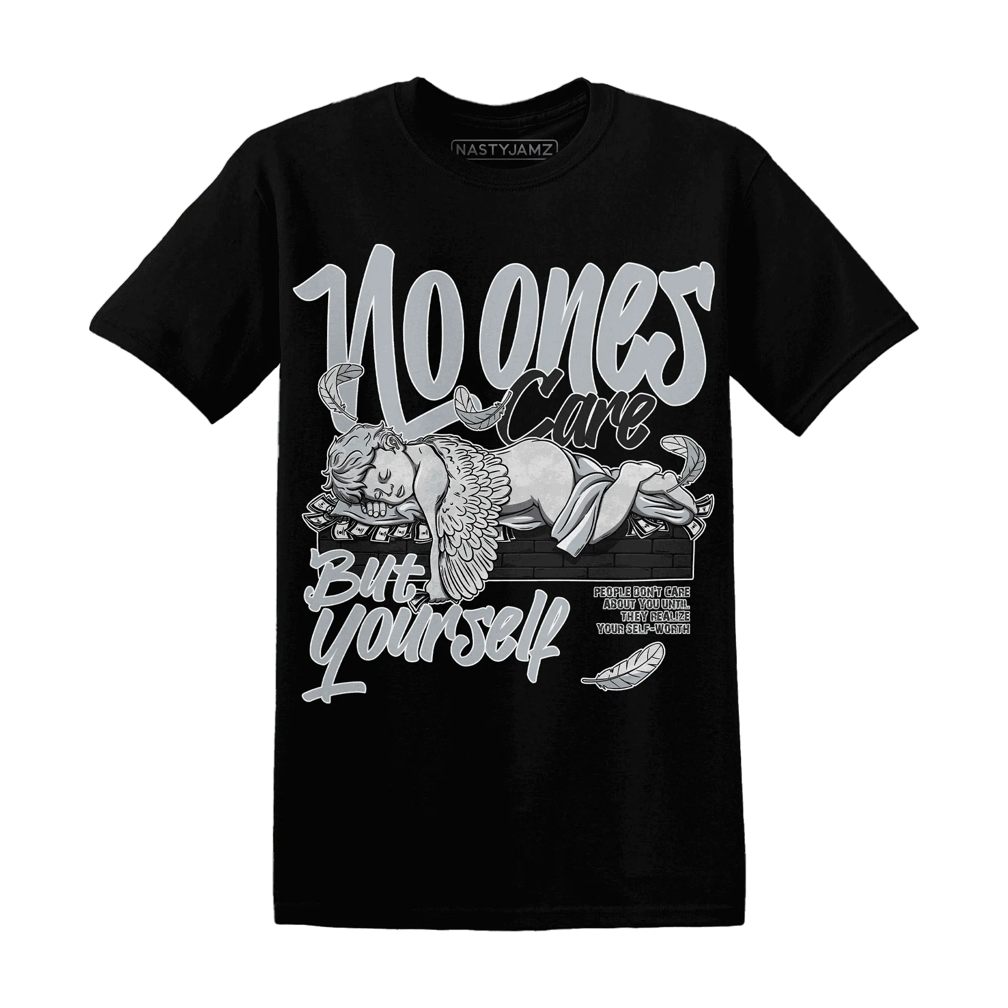 Wolf-Grey-12s-NastyJamz-T-Shirt-Match-No-Ones-Care