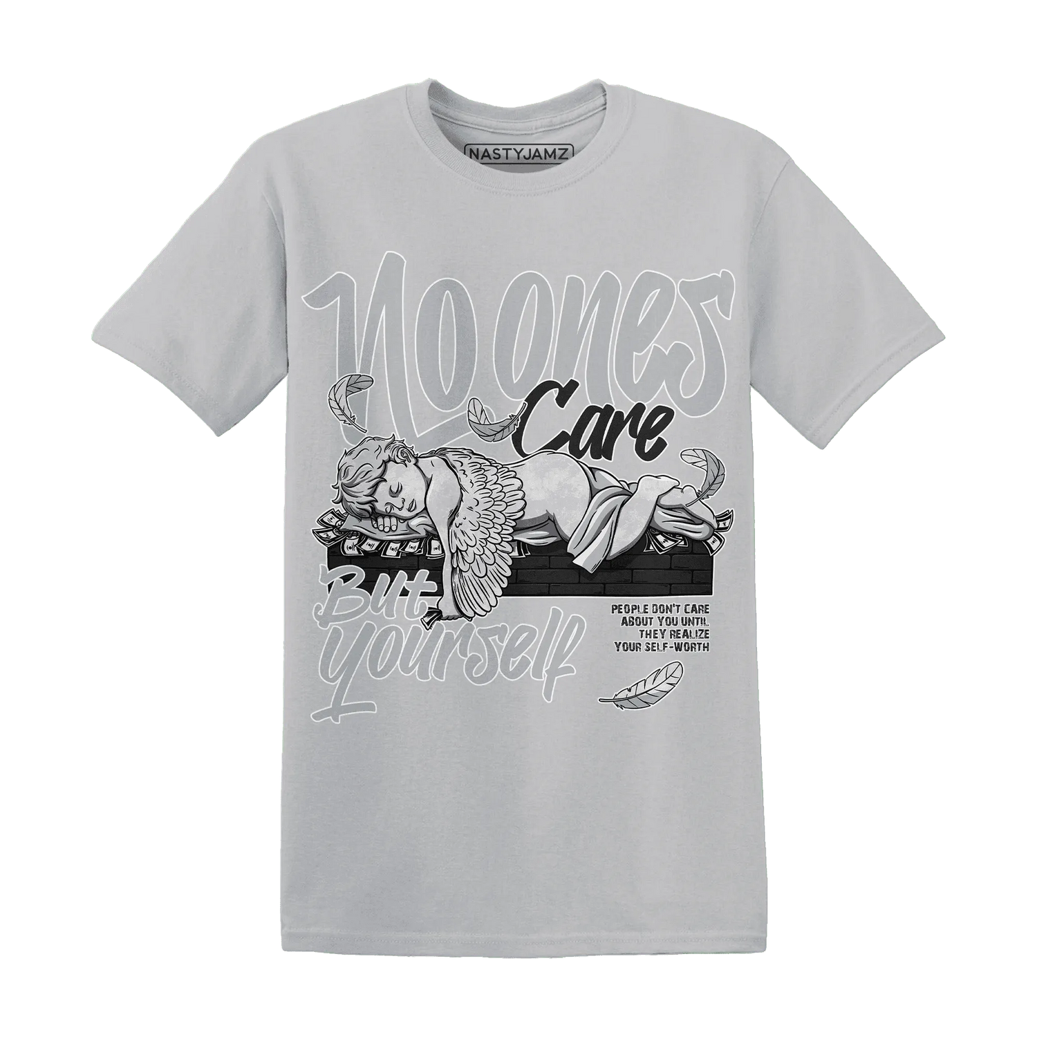Wolf-Grey-12s-NastyJamz-T-Shirt-Match-No-Ones-Care