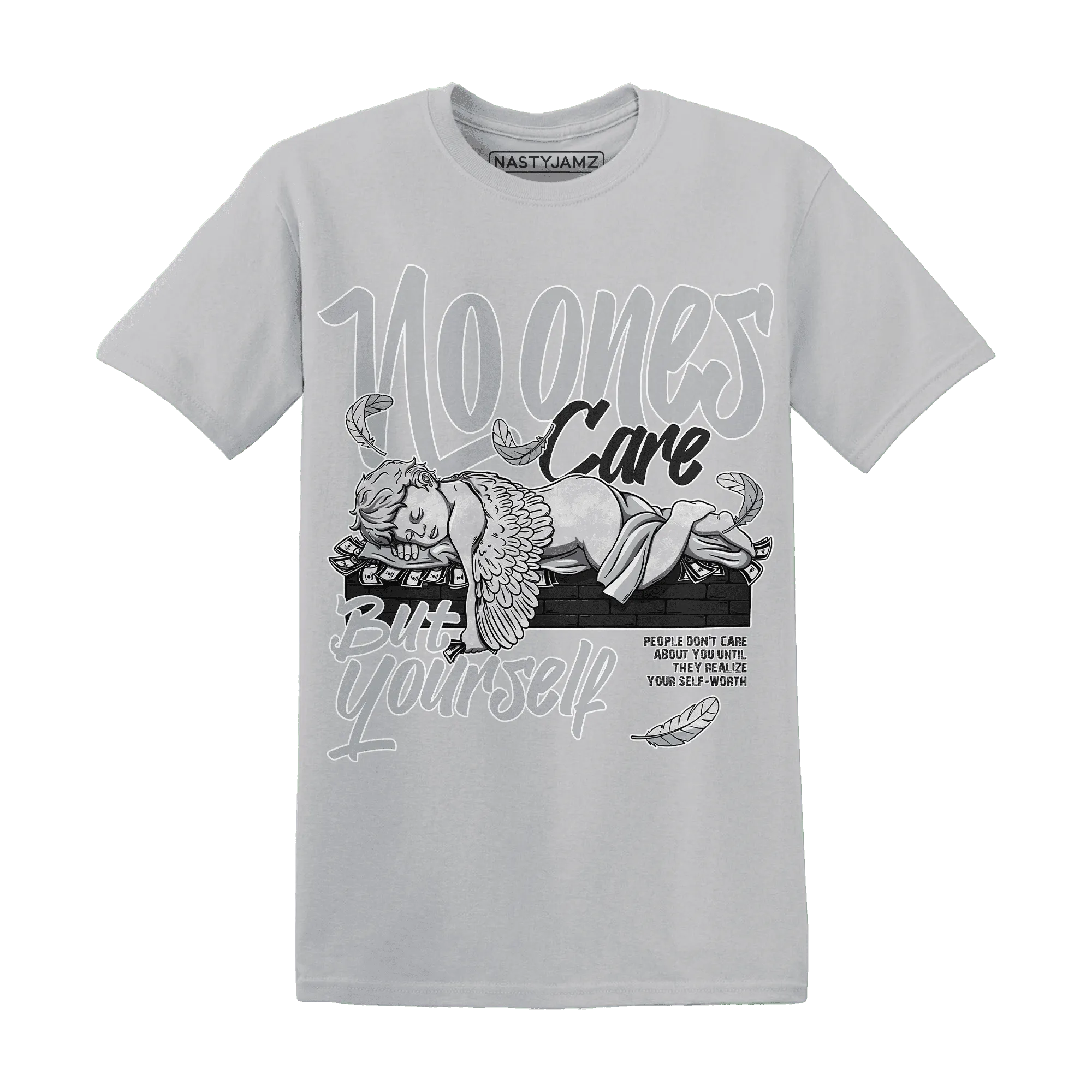 Wolf-Grey-12s-NastyJamz-T-Shirt-Match-No-Ones-Care