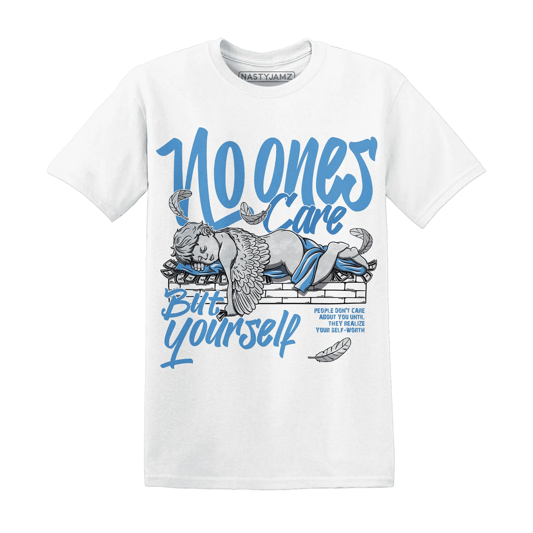 Carolina-Blue-Univercitii-17s-NastyJamz-T-Shirt-Match-No-Ones-Care