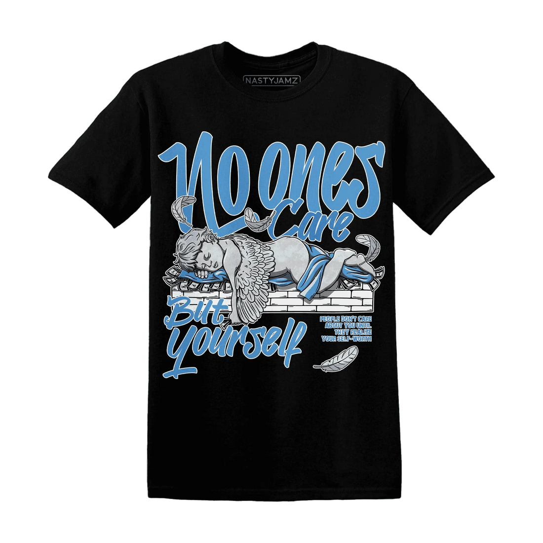 Carolina-Blue-Univercitii-17s-NastyJamz-T-Shirt-Match-No-Ones-Care