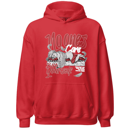 Black-Toe-Reimagined-Red-White-1s-Hoodie-Match-No-Ones-Care