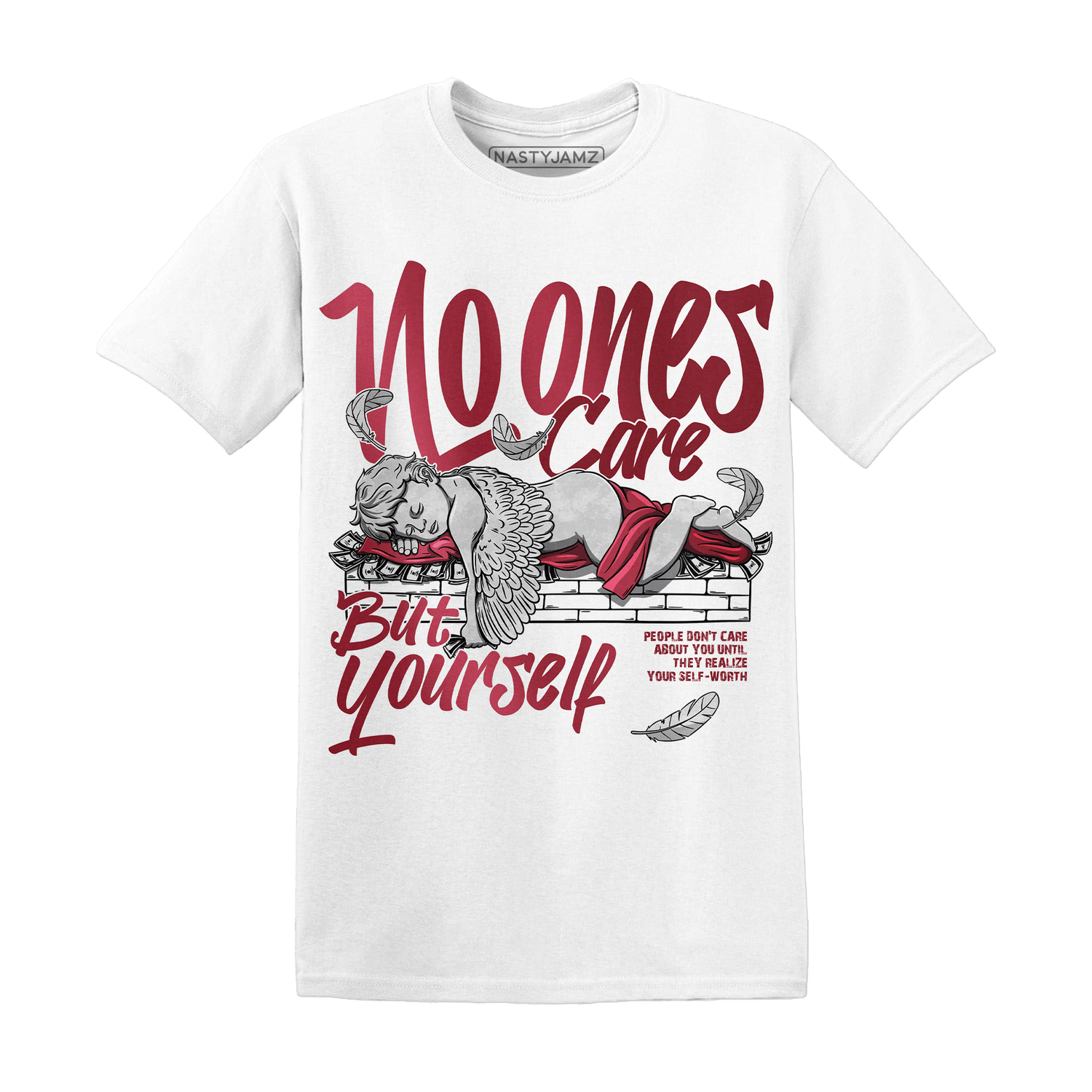 High 85 Metallic Burgundy 1s T Shirt Match No Ones Care - NastyJamz