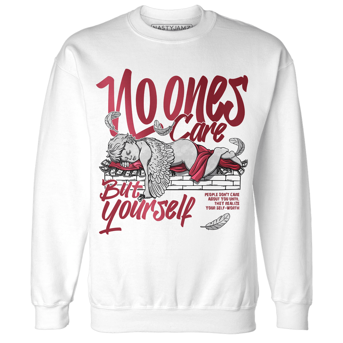 High 85 Metallic Burgundy 1s Sweatshirt Match No Ones Care - NastyJamz