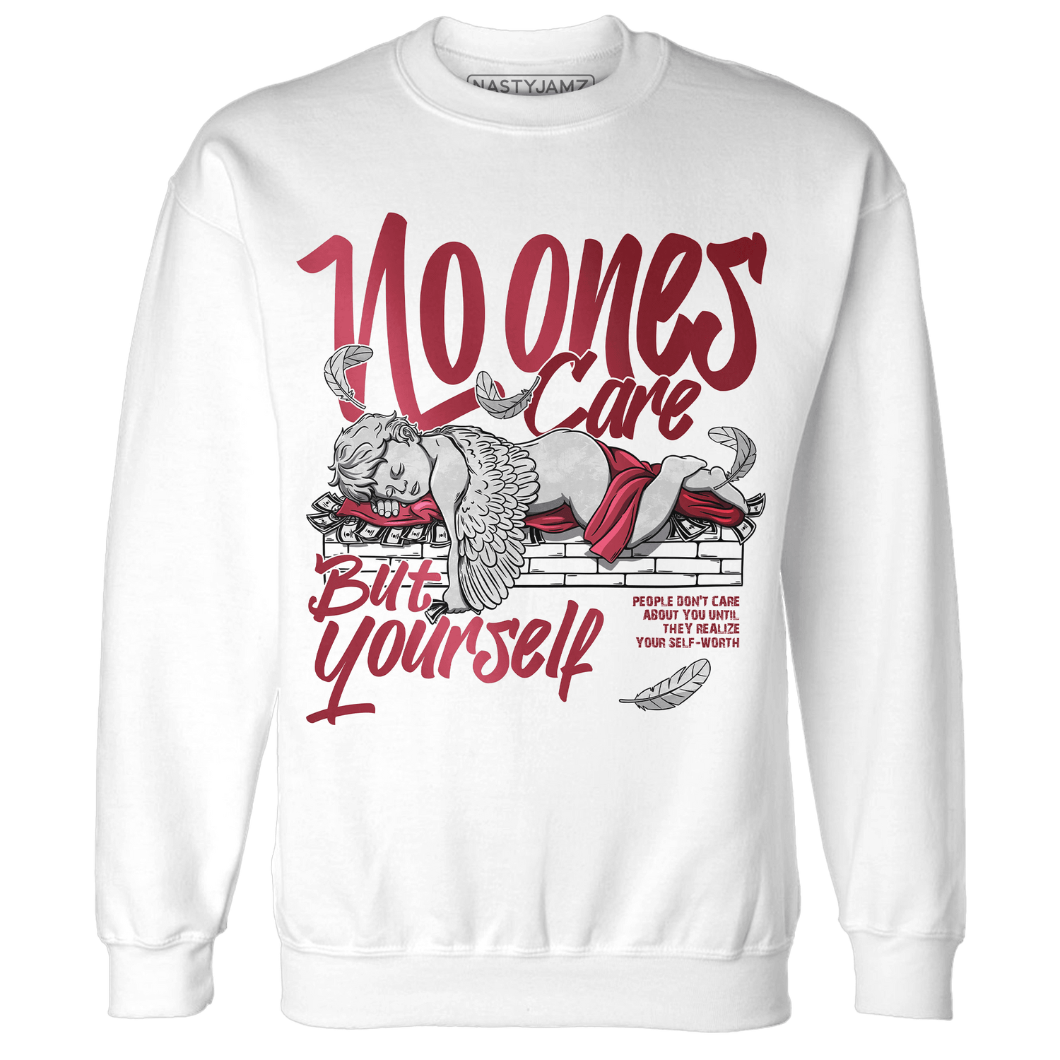 High 85 Metallic Burgundy 1s Sweatshirt Match No Ones Care - NastyJamz