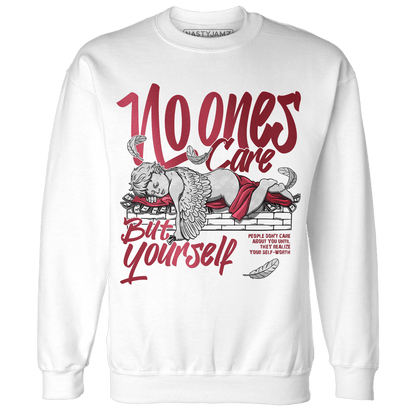 High 85 Metallic Burgundy 1s Sweatshirt Match No Ones Care - NastyJamz