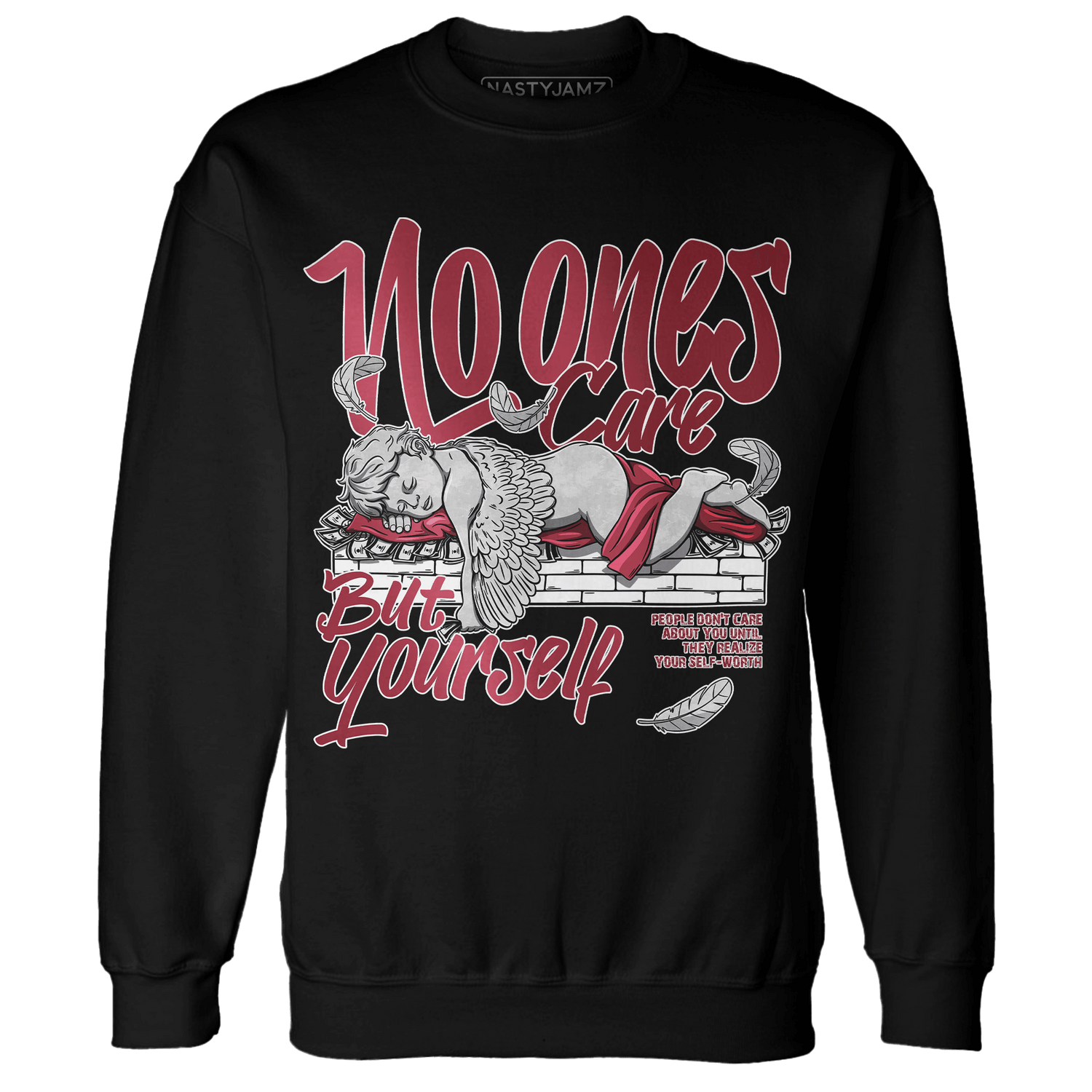 High 85 Metallic Burgundy 1s Sweatshirt Match No Ones Care - NastyJamz