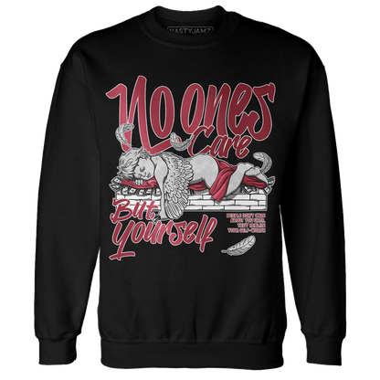 High 85 Metallic Burgundy 1s Sweatshirt Match No Ones Care - NastyJamz