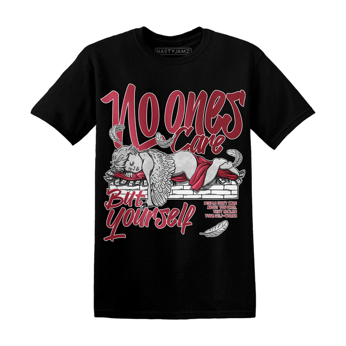 High 85 Metallic Burgundy 1s T Shirt Match No Ones Care - NastyJamz