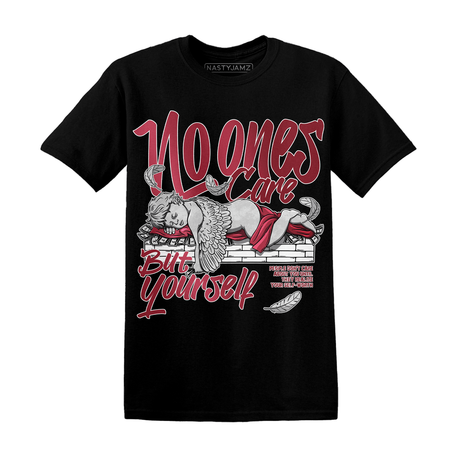 High 85 Metallic Burgundy 1s T Shirt Match No Ones Care - NastyJamz