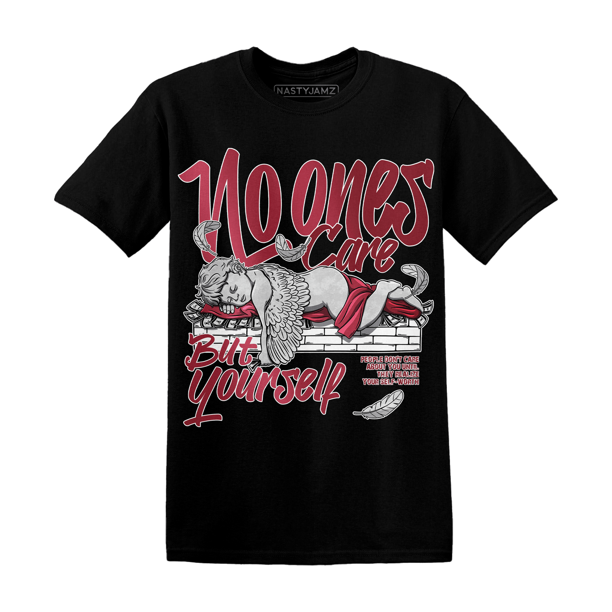 High 85 Metallic Burgundy 1s T Shirt Match No Ones Care - NastyJamz