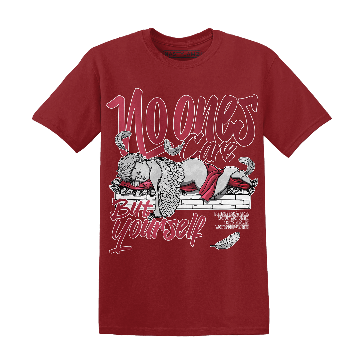 High 85 Metallic Burgundy 1s T Shirt Match No Ones Care - NastyJamz