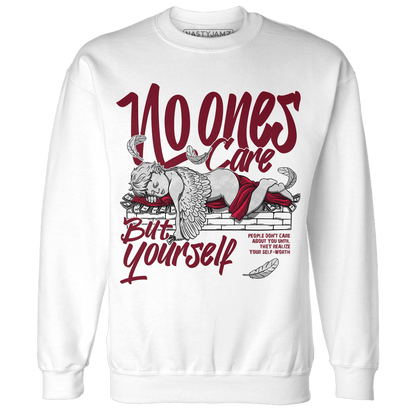 High White Team Red 1s Sweatshirt Match No Ones Care - NastyJamz