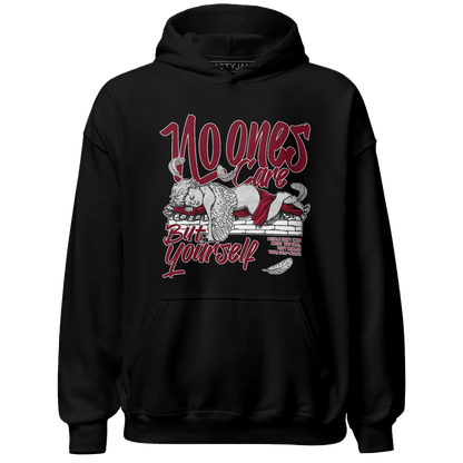 High White Team Red 1s Hoodie Match No Ones Care - NastyJamz