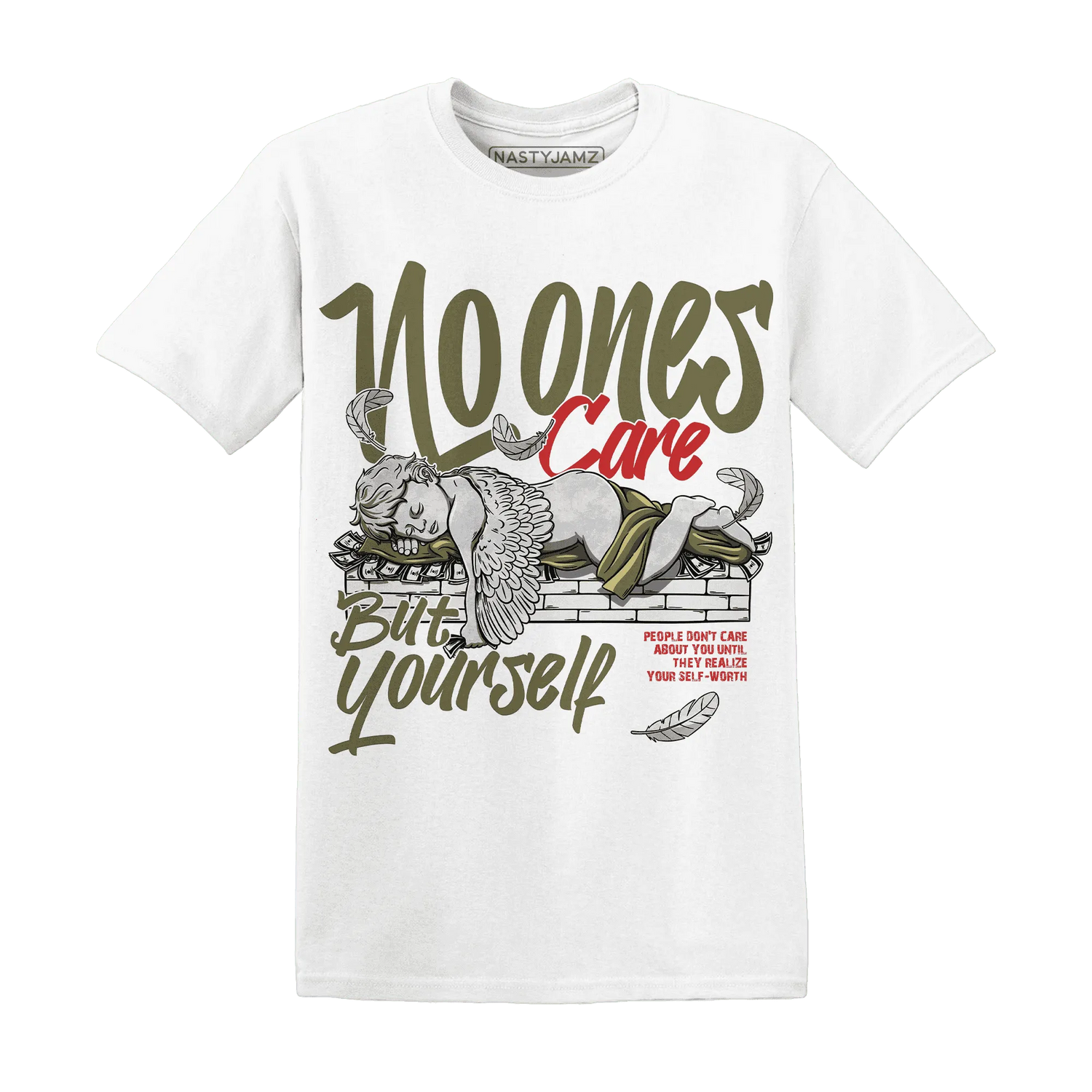 Medium-Olive-1s-NastyJamz-T-Shirt-Match-No-Ones-Care