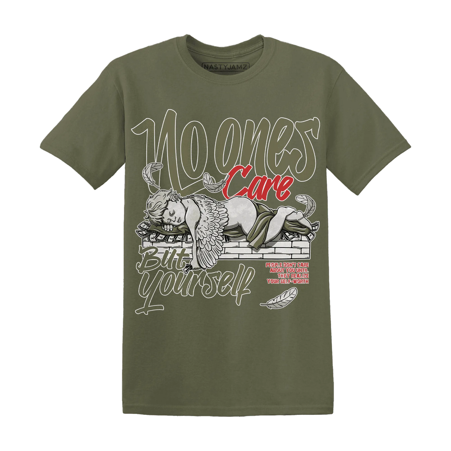 Medium-Olive-1s-NastyJamz-T-Shirt-Match-No-Ones-Care
