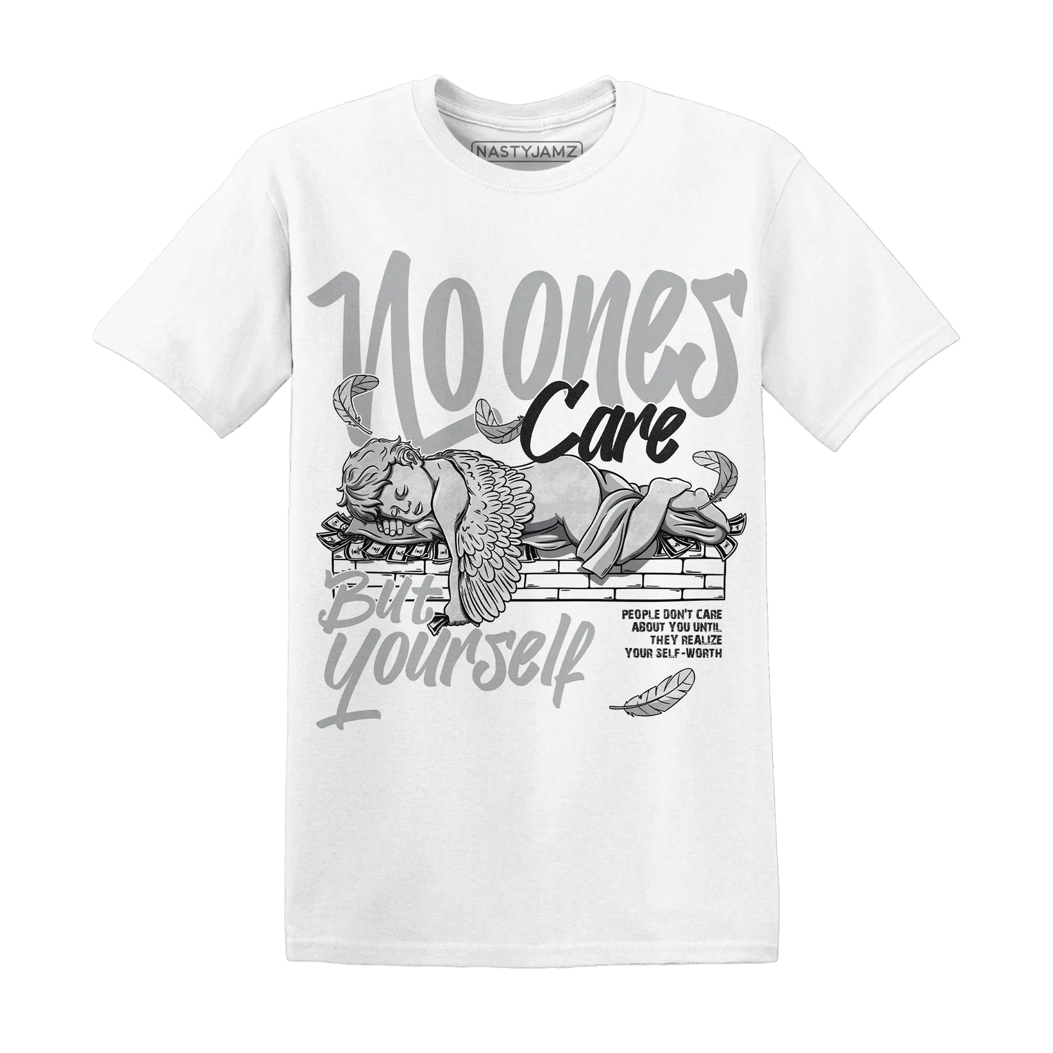 Wolf-Grey-1s-T-Shirt-Match-No-Ones-Care