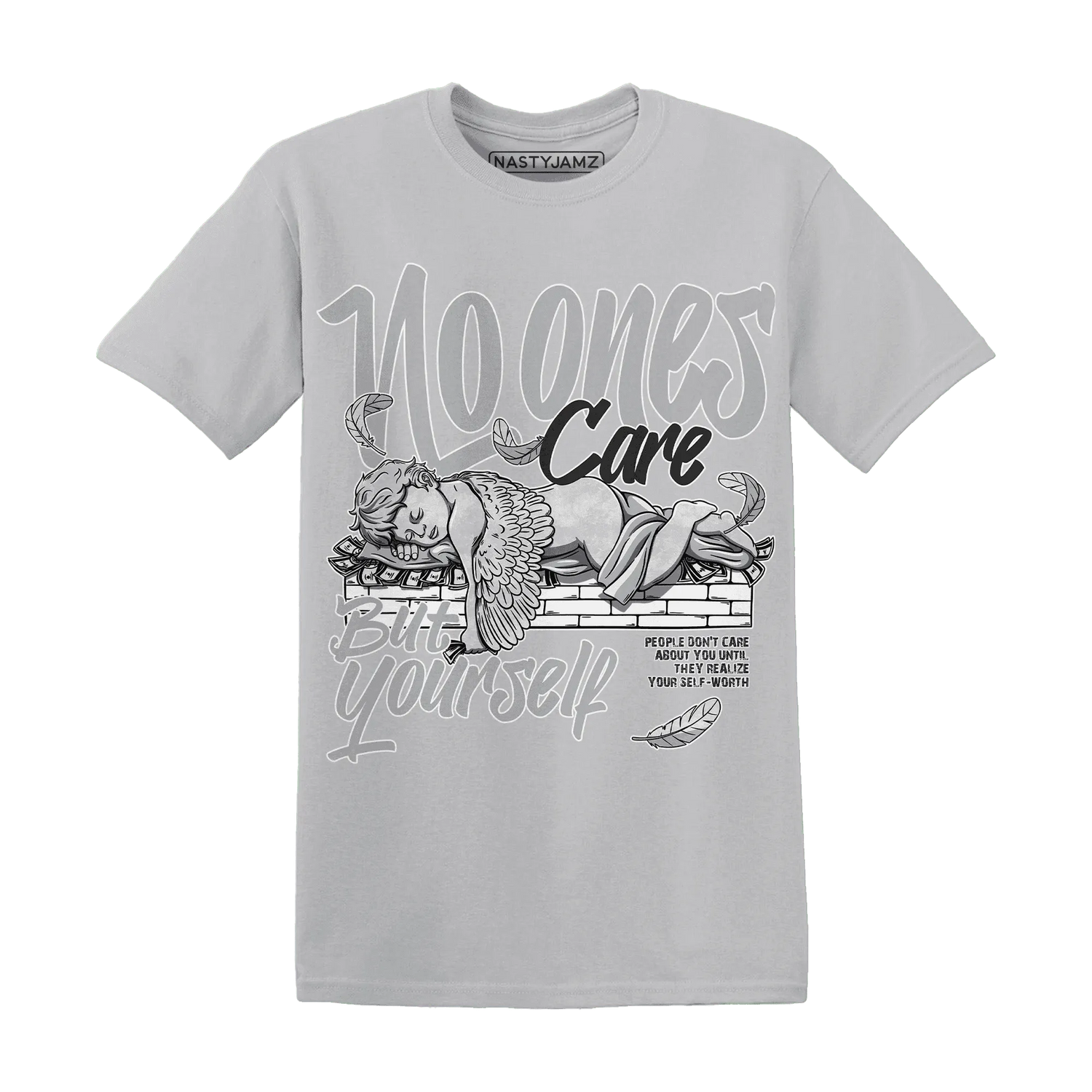 Wolf-Grey-1s-T-Shirt-Match-No-Ones-Care