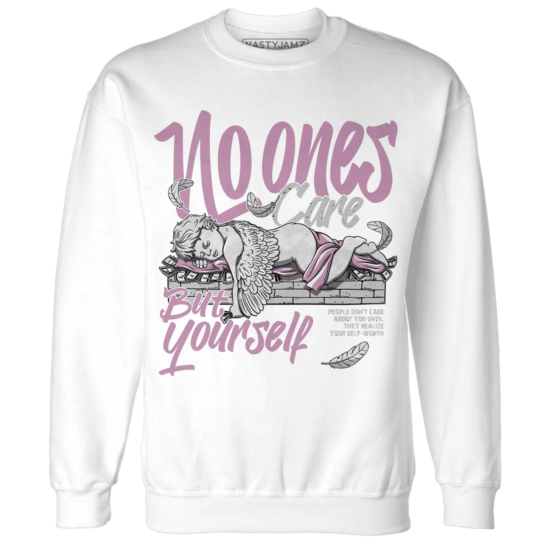 Orchid-Neutral-Grey-Black-White-4s-Sweatshirt-Match-No-Ones-Care