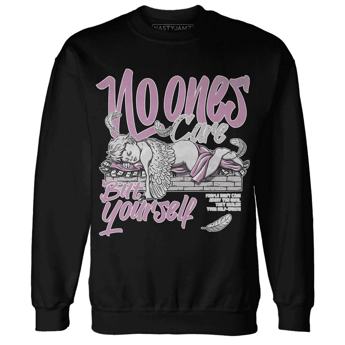 Orchid-Neutral-Grey-Black-White-4s-Sweatshirt-Match-No-Ones-Care