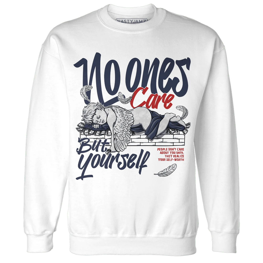 White-Navy-6s-Sweatshirt-Match-No-Ones-Care
