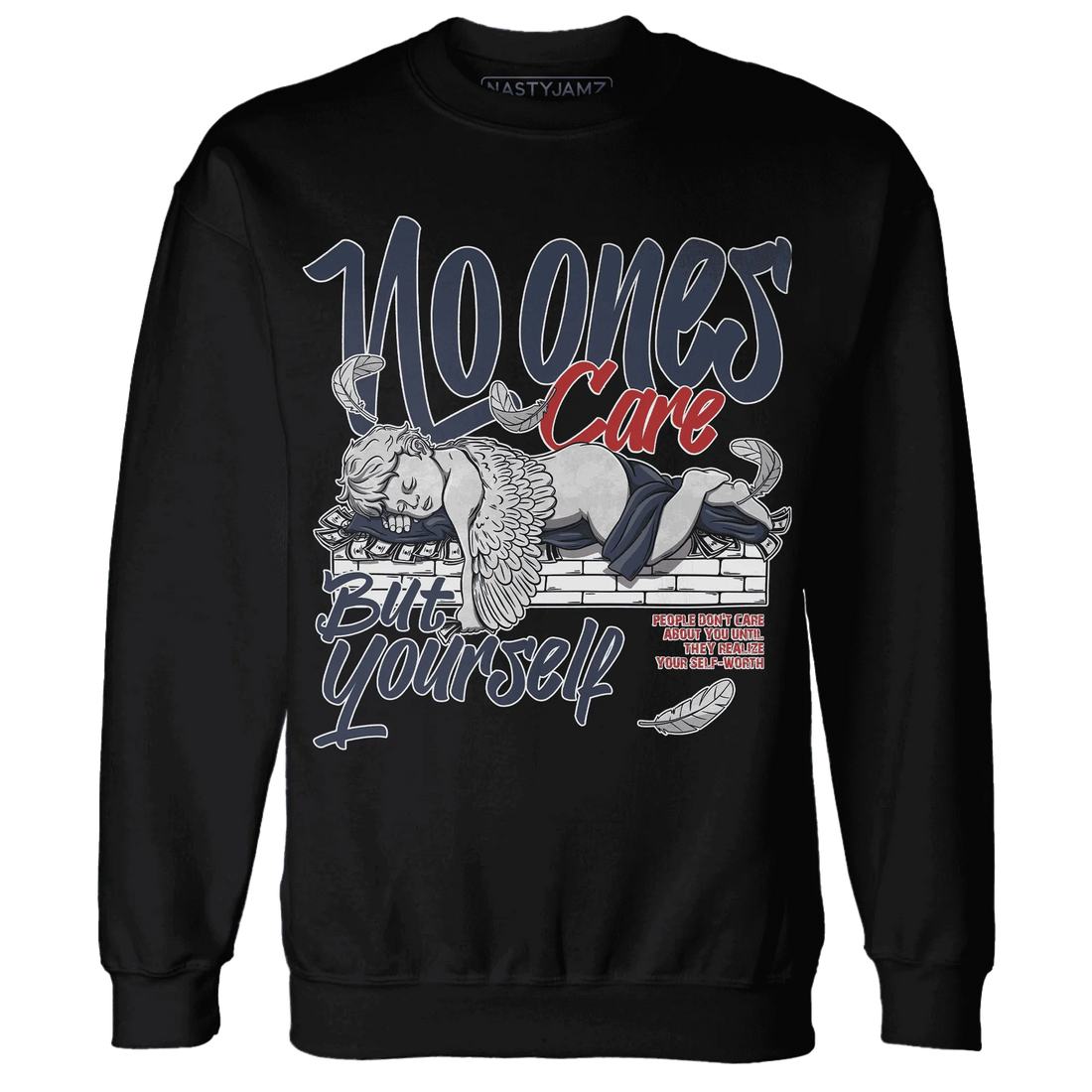 White-Navy-6s-Sweatshirt-Match-No-Ones-Care