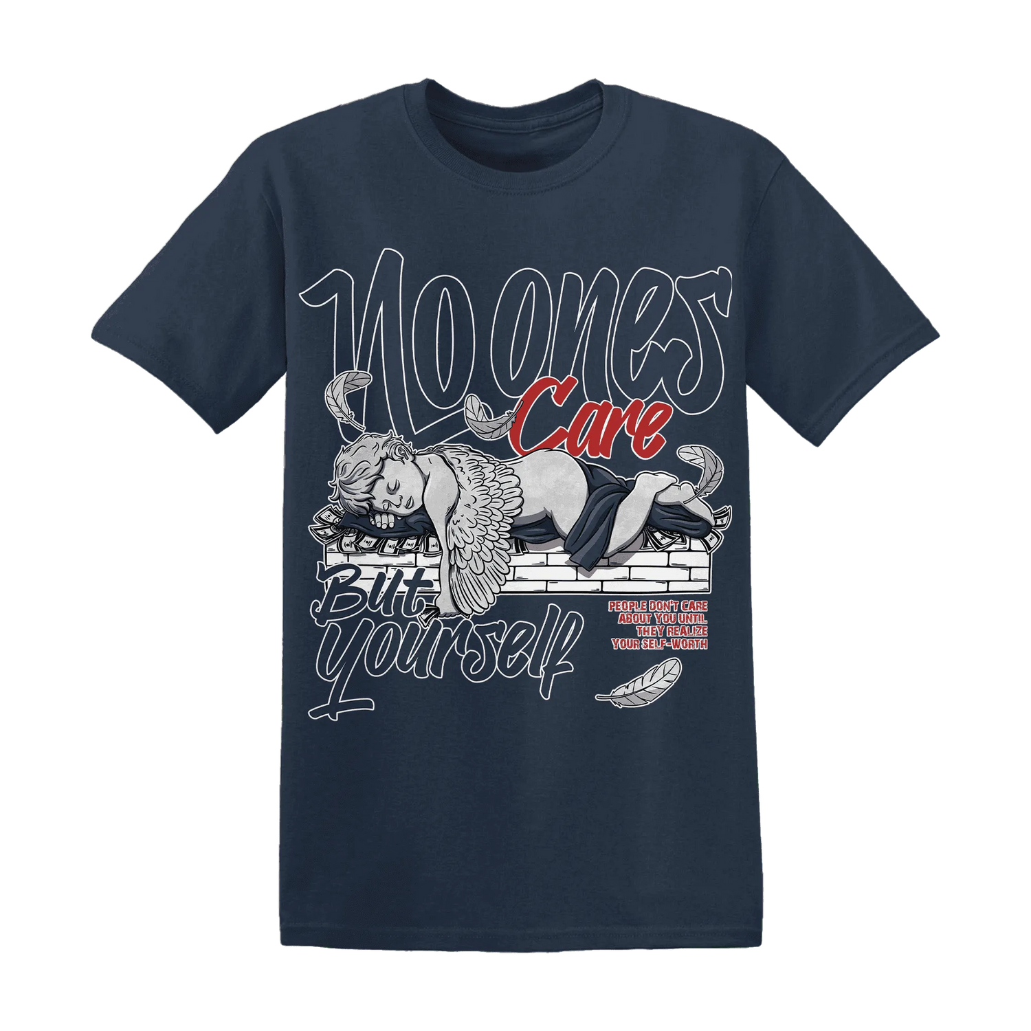White-Navy-6s-T-Shirt-Match-No-Ones-Care