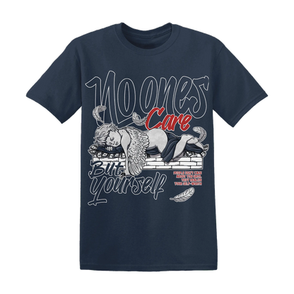 White-Navy-6s-T-Shirt-Match-No-Ones-Care