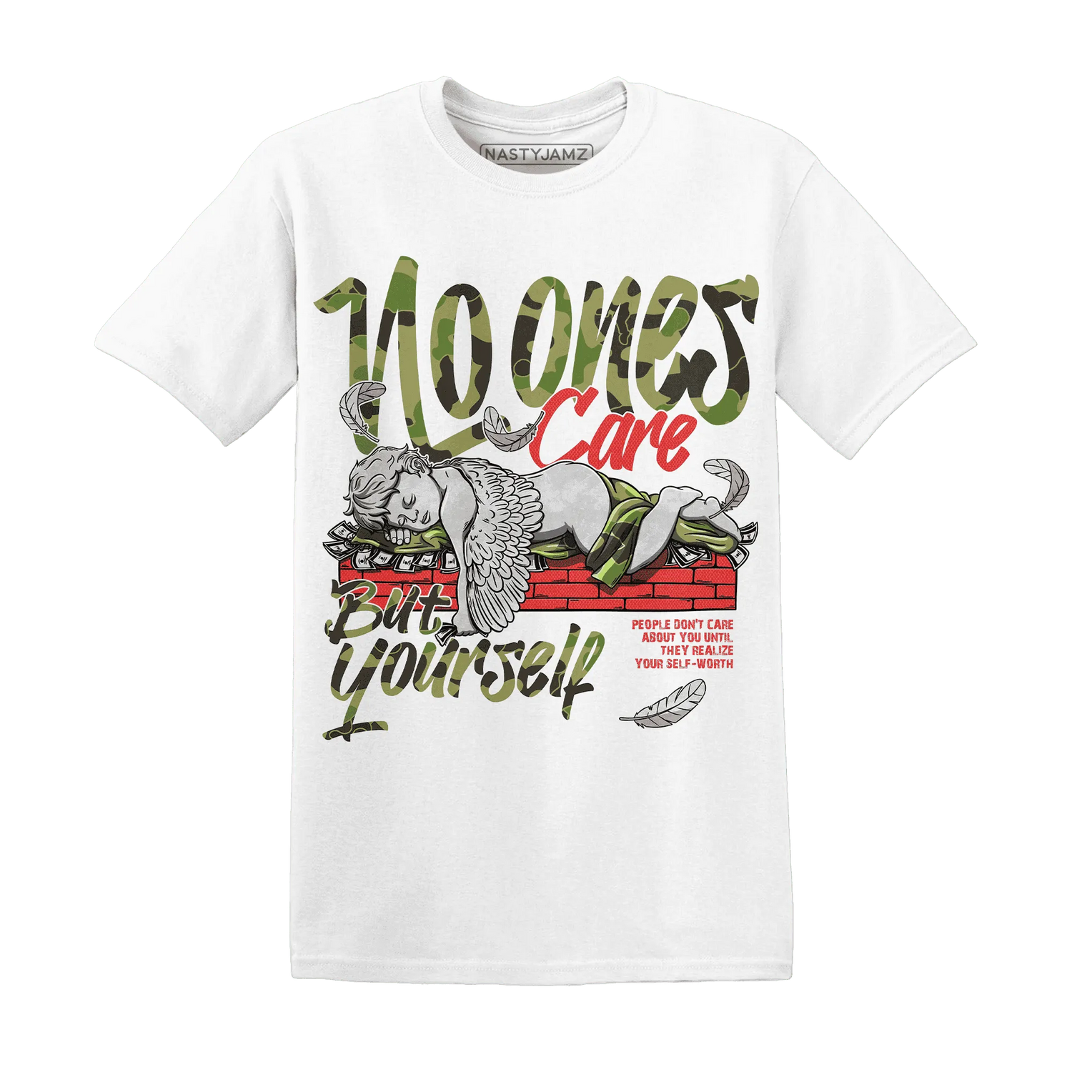 AM-90-Dark-Sage-Solar-Red-T-Shirt-Match-No-Ones-Care