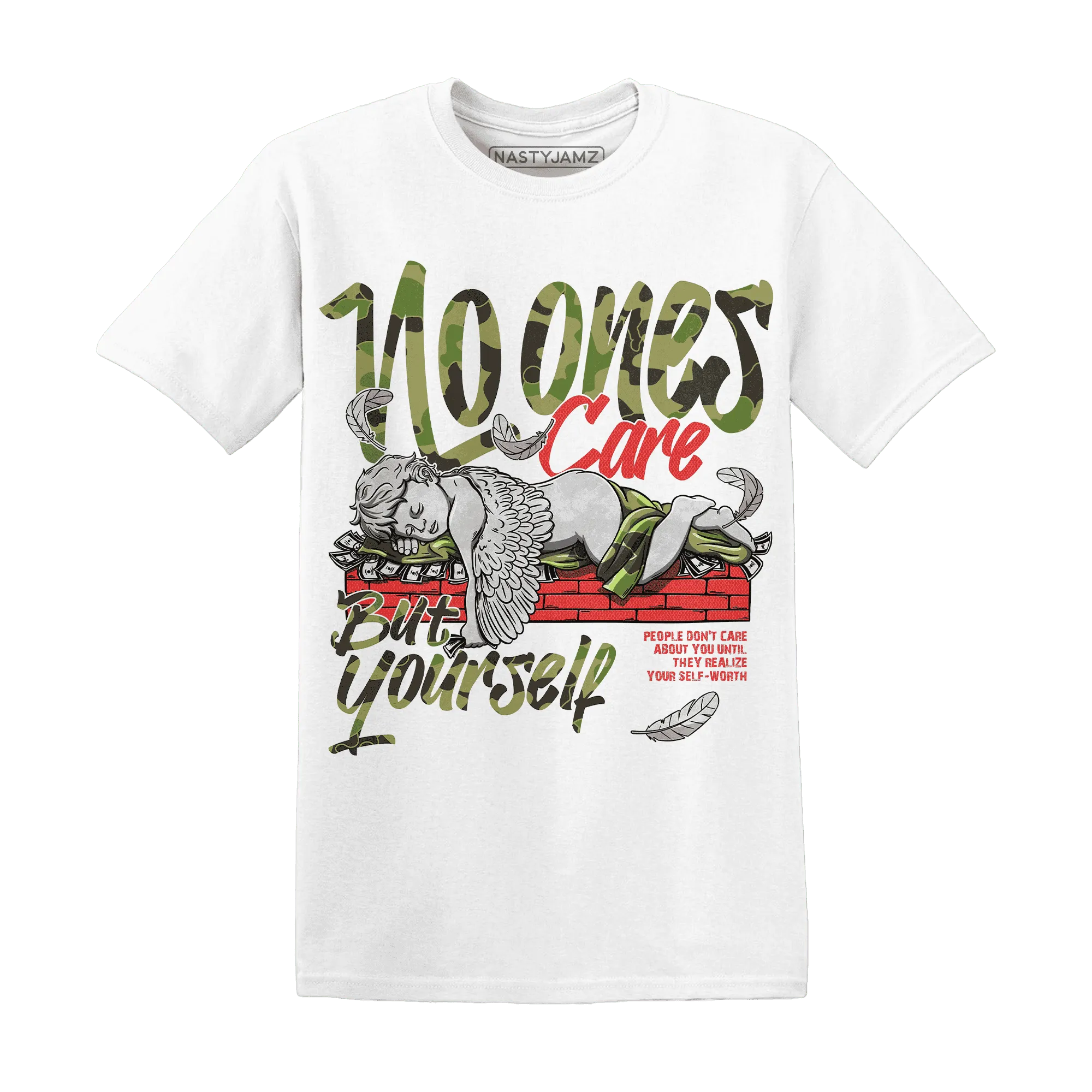 AM-90-Dark-Sage-Solar-Red-T-Shirt-Match-No-Ones-Care