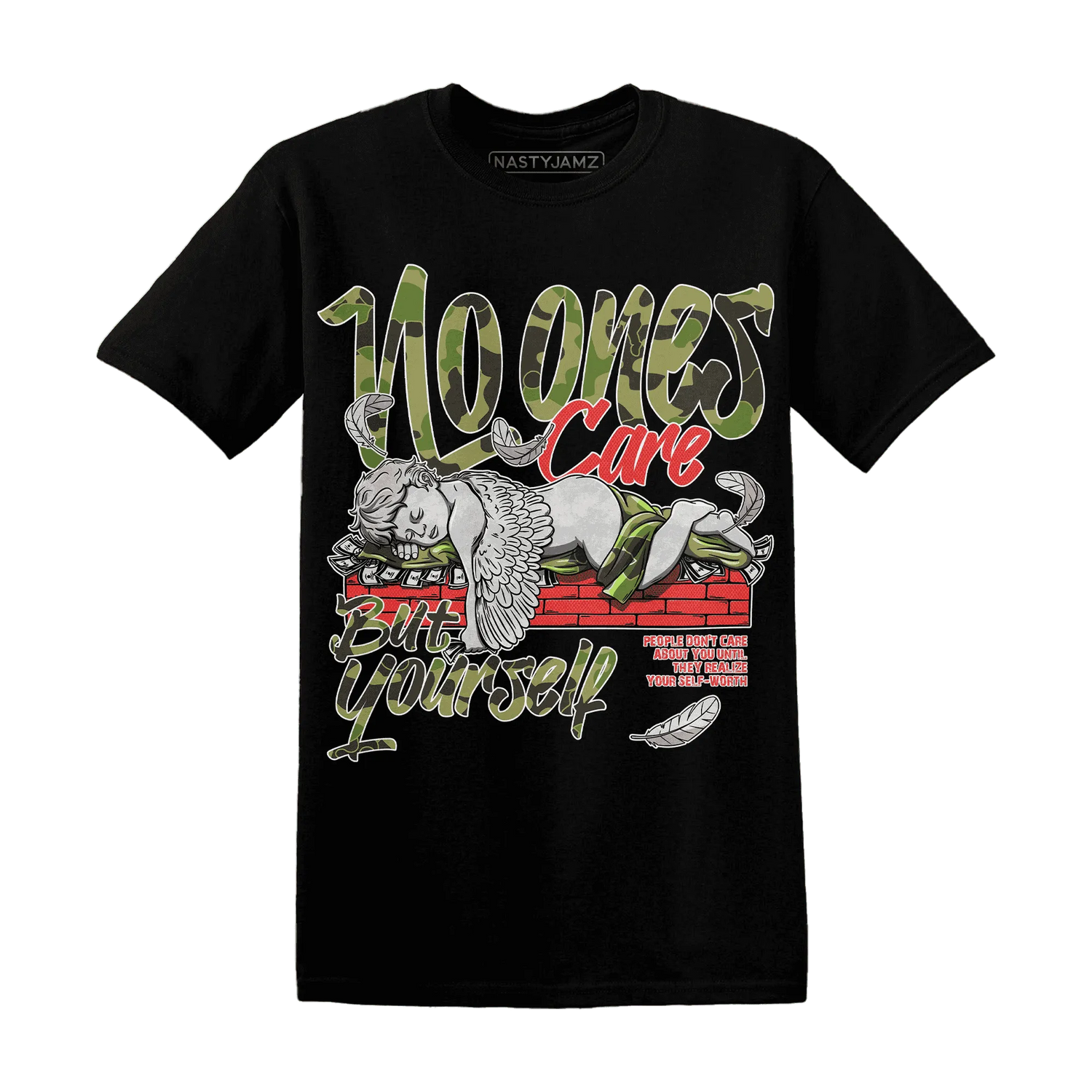 AM-90-Dark-Sage-Solar-Red-T-Shirt-Match-No-Ones-Care