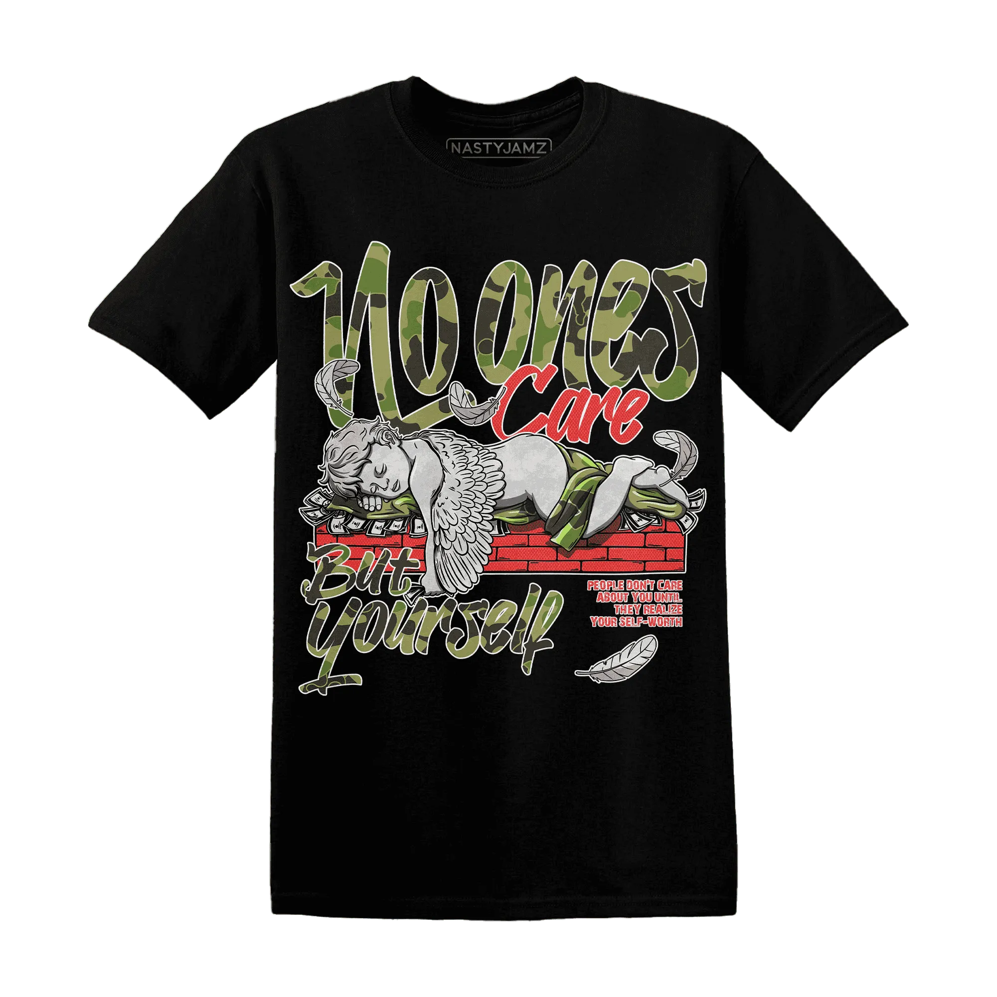AM-90-Dark-Sage-Solar-Red-T-Shirt-Match-No-Ones-Care