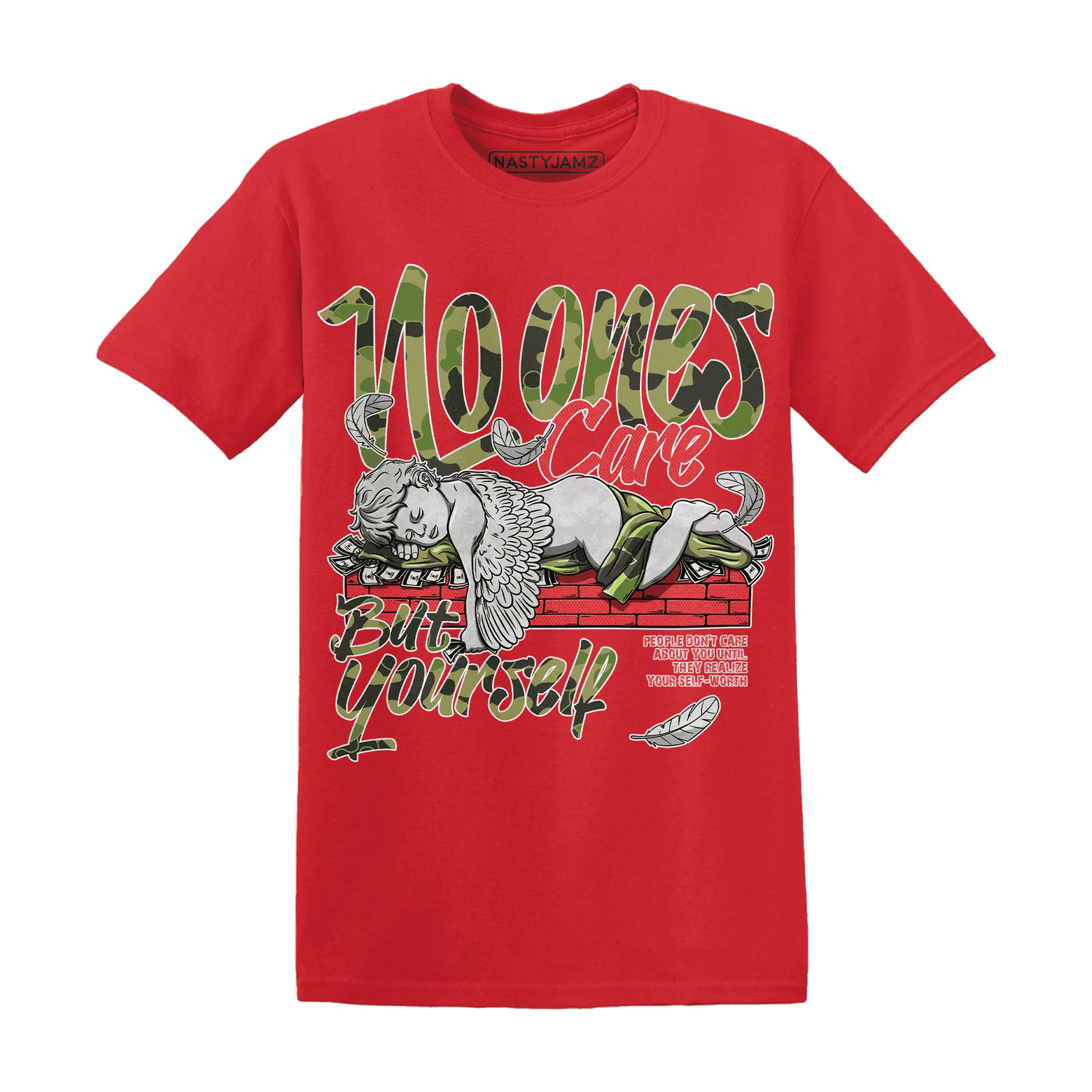 AM-90-Dark-Sage-Solar-Red-T-Shirt-Match-No-Ones-Care